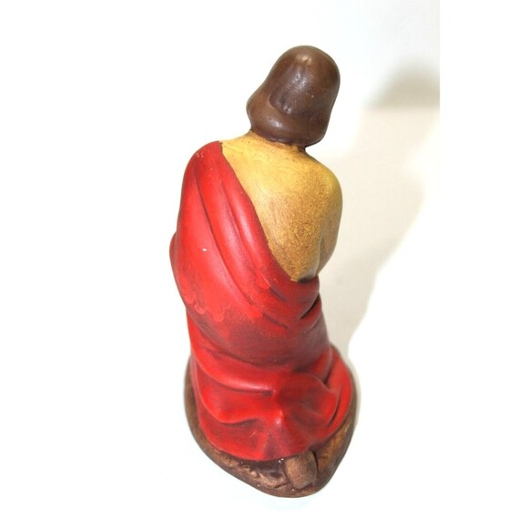 Holland Nativity Kneeling Joseph Ceramic Mold Vintage Hand Painted 5 Inch - Picture 4 of 8